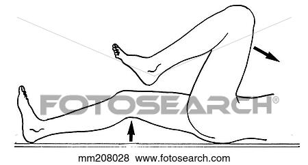 Hip flexion, Thomas contracture test View Large Illustration Stock Illustration - Hip flexion, Thomas contracture test. Fotosearch