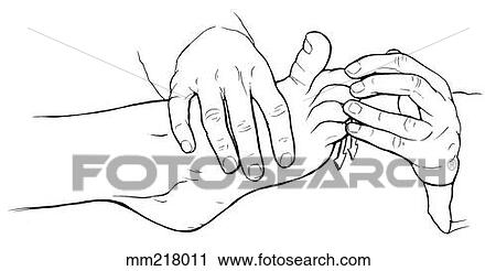 Clip Art - Interphalangeal joint extension. Fotosearch