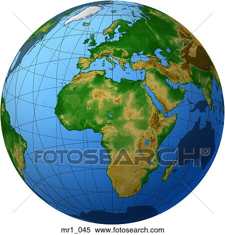 Stock Photography - europe, middle east, map, globes, africa. Fotosearch