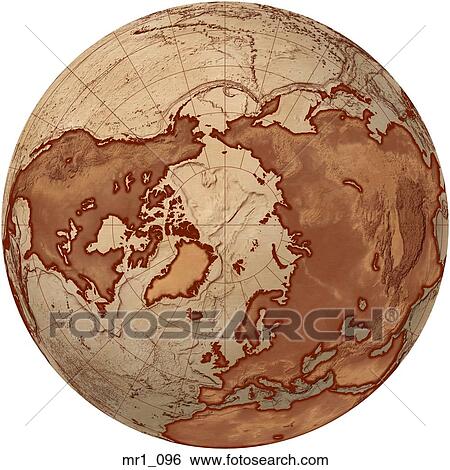 globe, map, north pole, relief, terrain View Large Photo Image Stock Photograph - globe, map, north pole, relief, terrain. Fotosearch