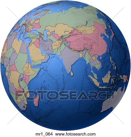 Picture - indonesia, atlas, india, globes, china, map, asia. Fotosearch