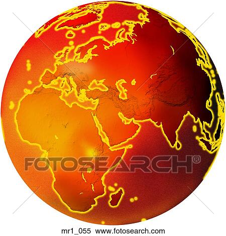 Stock Photography - middle east, asia, map, globes, europe, africa. Fotosearch