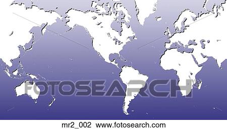 地図 南アメリカ 北アメリカ Mercator Americas ストックイメージ Mr2 002 Fotosearch