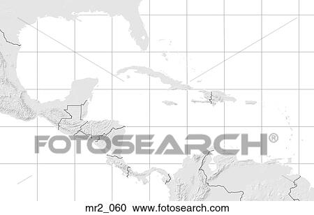 Stock Image - caribbean, political, map, atlas. Fotosearch