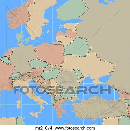eastern europe, political, map, atlas View Large Photo Image Picture - eastern europe, political, map, atlas. Fotosearch