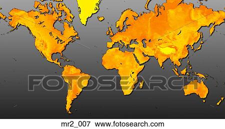 Stock Photo - europe, map, mercator, relief, terrain. Fotosearch