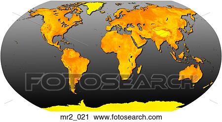Stock Image - europe, map, relief, robinson, terrain. Fotosearch