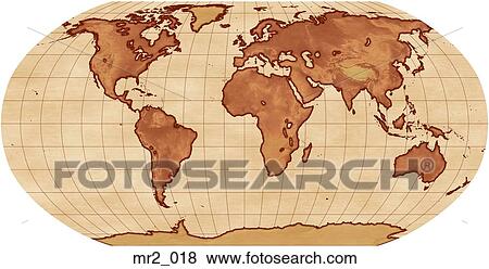 Stock Photo - europe, map, relief, robinson, terrain. Fotosearch