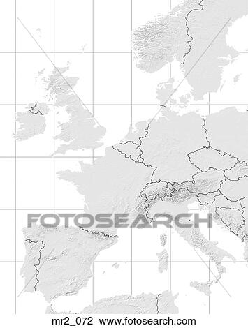 Stock Image - europe, political, map, atlas. Fotosearch