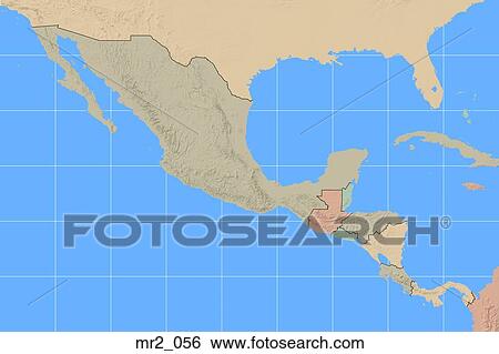 Stock Photograph - map, political, mexico, atlas. Fotosearch