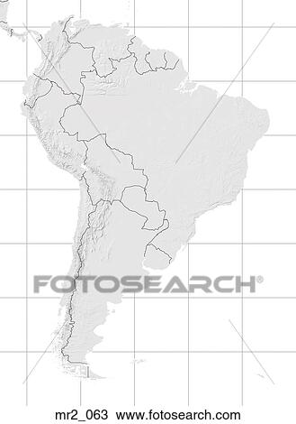Stock Image - map, south america, political, atlas. Fotosearch