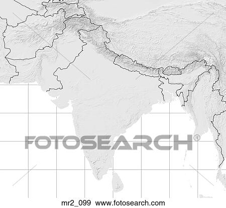 Stock Photo - map, south asia, political, atlas. Fotosearch