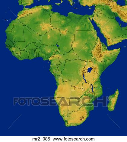 Stock Photography - map, topographic, terrain, relief, africa. Fotosearch