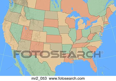 map, us, united states, political, atlas View Large Photo Image Stock Image - map, us, united states, political, atlas. Fotosearch