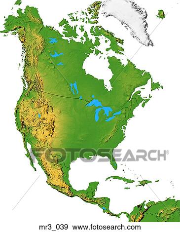 地図 北アメリカ 救助 地勢 地形である 写真館 イメージ館 Mr3 039 Fotosearch