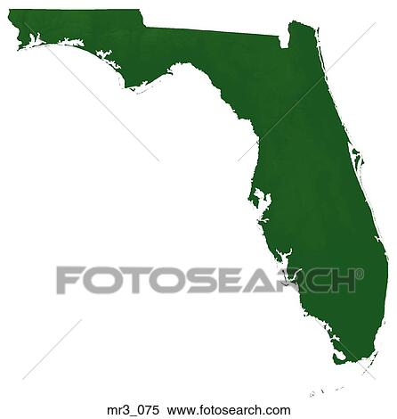 Stock Photography - fl, florida, map, relief, terrain. Fotosearch