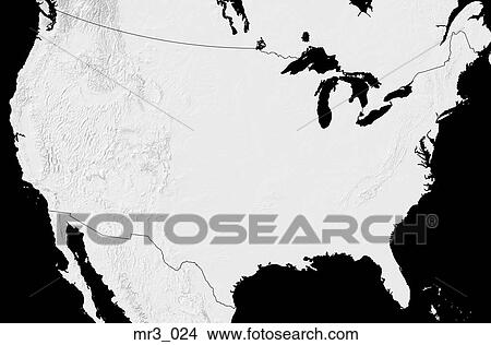 Picture - map, relief, terrain, topographic, united states. Fotosearch