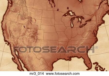 Picture - map, terrain, relief, political, atlas. Fotosearch
