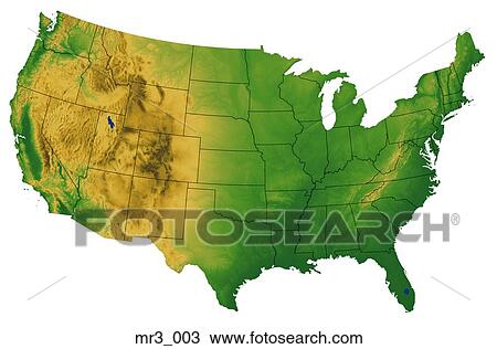 Stock Image - map, terrain, relief, political, atlas. Fotosearch