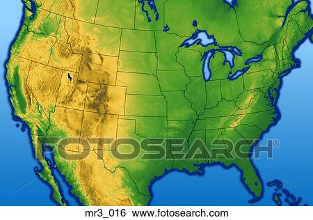 Stock Photograph - map, terrain, relief, political, atlas. Fotosearch
