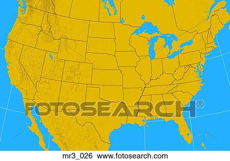 Stock Photograph - map, terrain, relief, political, atlas. Fotosearch
