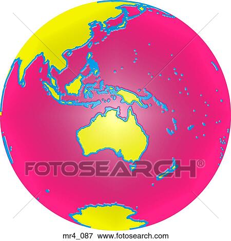 地球 世界 地図 インドネシア オーストラリア 写真館 イメージ館 Mr4 087 Fotosearch