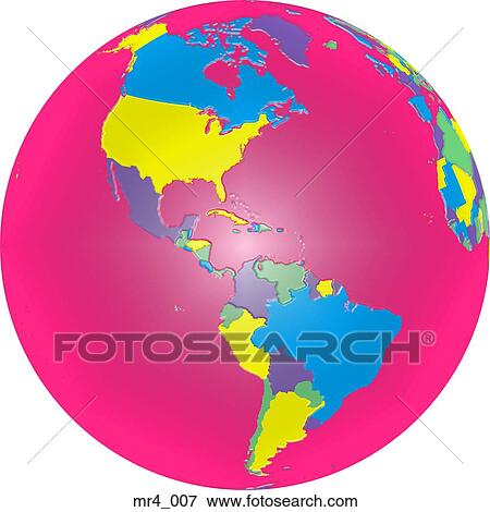 Stock Photo - atlas, north america, map, globe, americas. Fotosearch