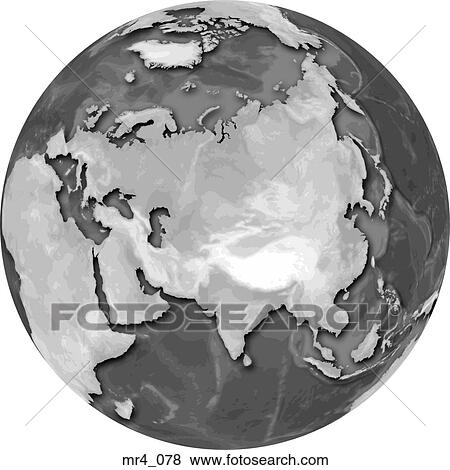 Stock Photo - china, map, india, globe, asia. Fotosearch