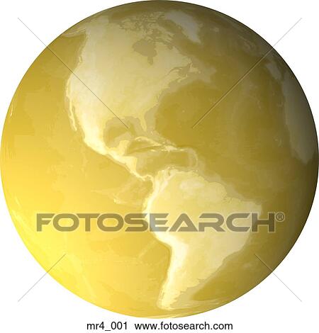 Stock Image - globe, south america, north america, map, americas. Fotosearch