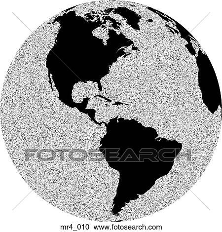 Stock Image - globe, south america, north america, map, americas. Fotosearch