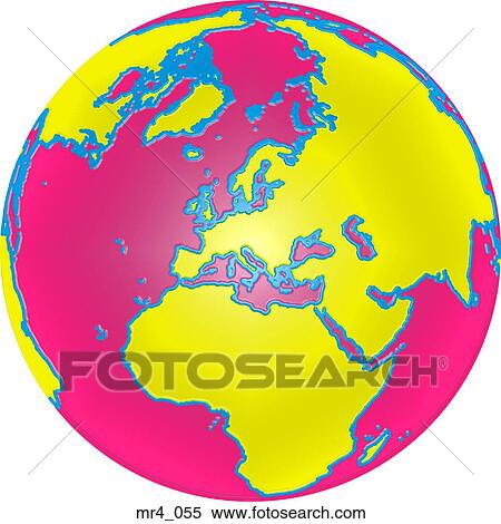 Stock Photography - middle east, asia, map, globe, europe, africa. Fotosearch