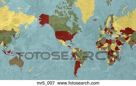 atlas, political, mercator, map, americas View Large Photo Image Stock Photo - atlas, political, mercator, map, americas. Fotosearch