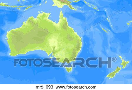 Stock Image - australia, political, map, atlas. Fotosearch