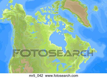Stock Image - canada, political, map, atlas. Fotosearch