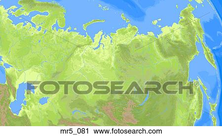Stock Image - central asia, russia, political, map, atlas. Fotosearch