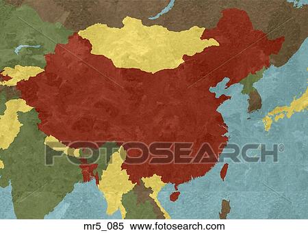 Stock Photography - china, map. Fotosearch