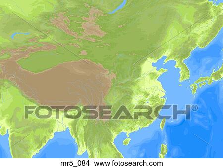 Picture - china, political, map, atlas. Fotosearch