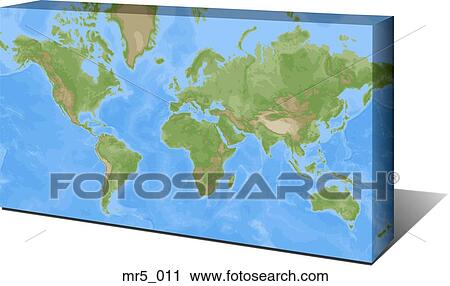 Stock Image - europe, map, mercator, relief, terrain. Fotosearch