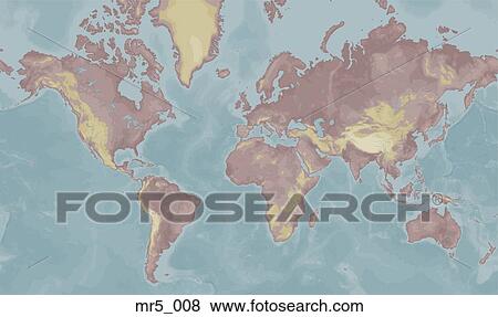 Stock Photo - europe, map, mercator, world. Fotosearch