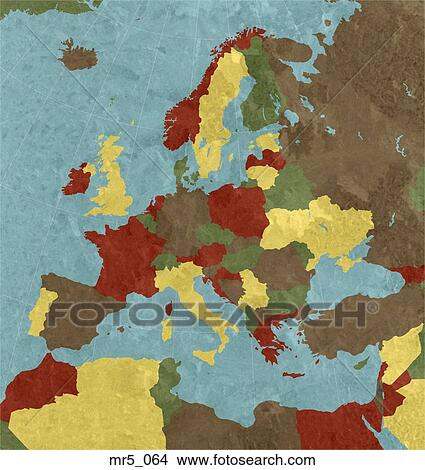 Picture - europe, map. Fotosearch