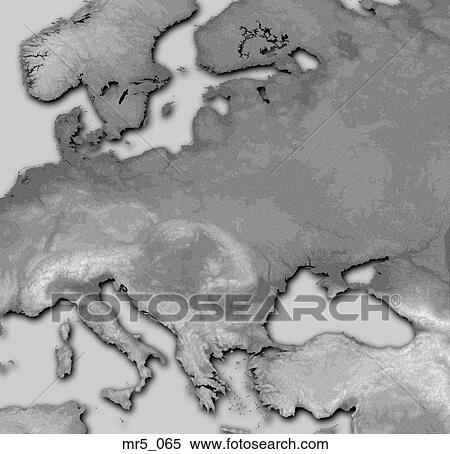 Stock Photography - europe, map, relief, terrain, topographic. Fotosearch