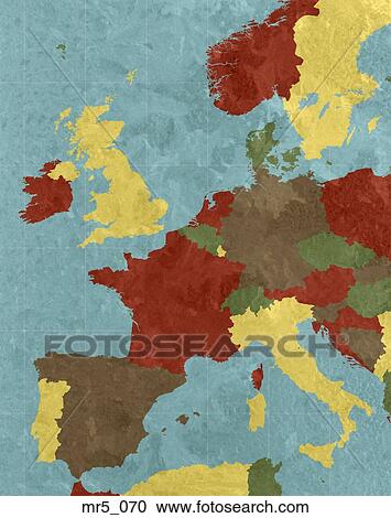 Stock Image - europe, map. Fotosearch