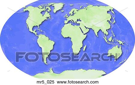 Stock Photography - europe, map, winkle tripel, world. Fotosearch