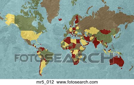 Stock Image - europe, political, mercator, map, atlas. Fotosearch