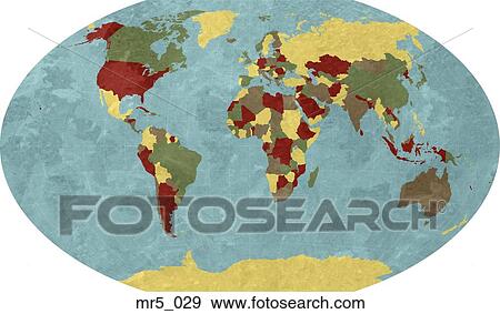 Stock Photo - europe, winkle tripel, political, map, atlas. Fotosearch