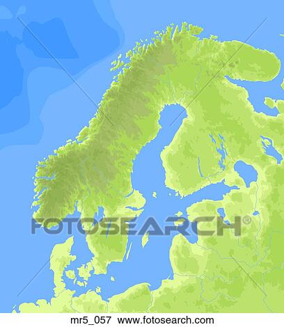 Stock Photo - finland, political, norway, map, atlas. Fotosearch