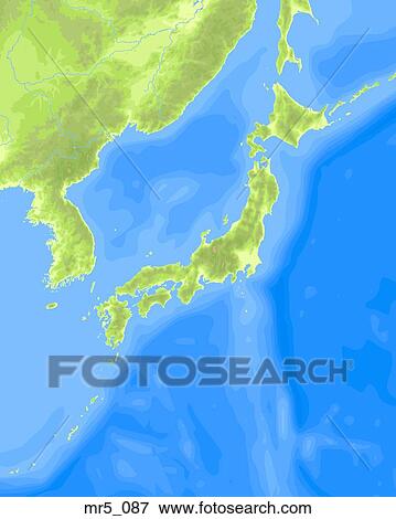 Stock Photo - japan, political, map, atlas. Fotosearch