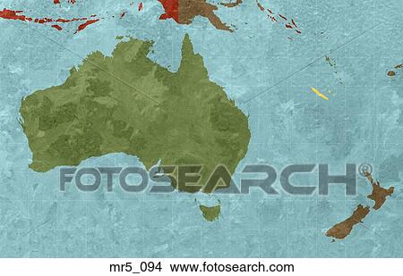 Picture - map, australia. Fotosearch