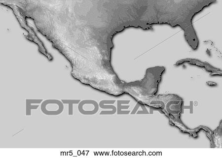 Stock Photo - map, mexico, relief, terrain, topographic. Fotosearch