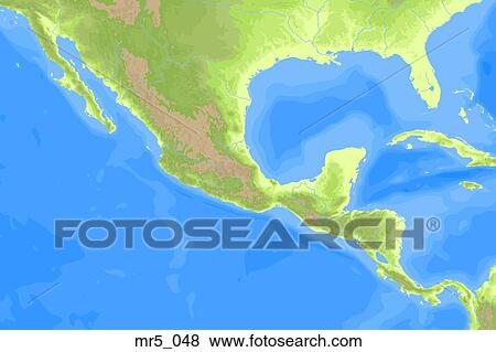 Stock Photo - map, political, mexico, atlas. Fotosearch